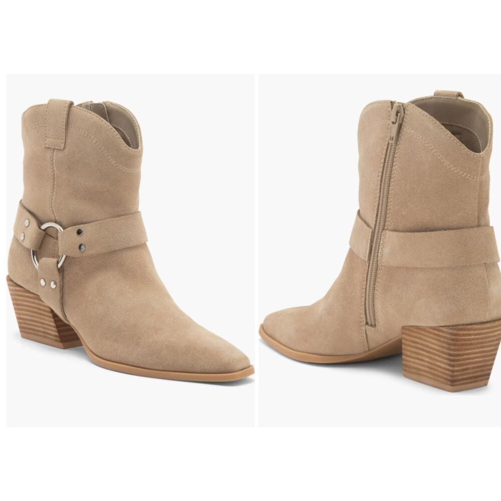 Open Edit Enzo Western Boot in Beige Taupe, Sz 9 -- NWT